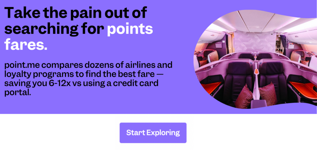 Take the pain out of searching for points fares.