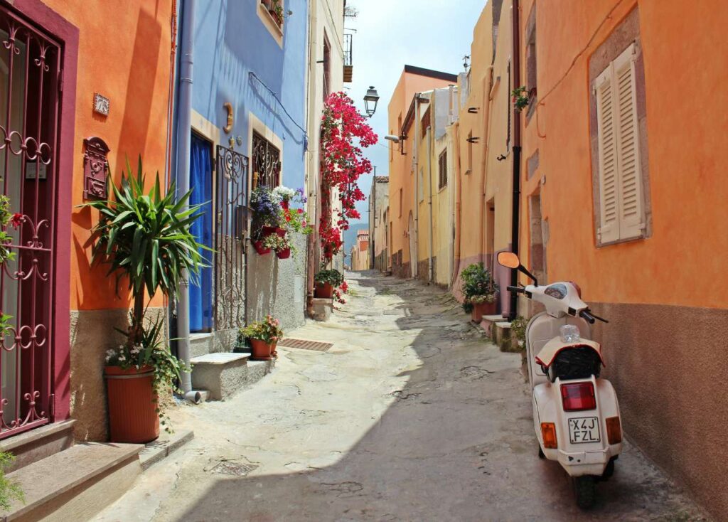 colorful street scene