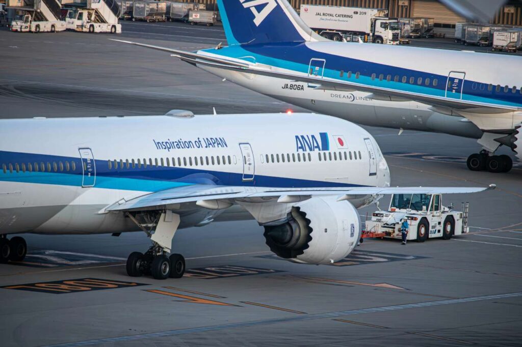 ANA plane at airport